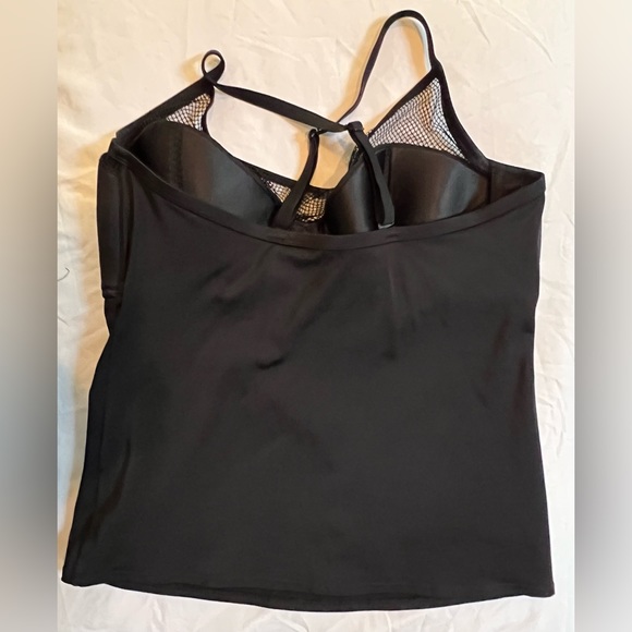 Pour Moi Glamazon Cami Convertible Strap Tankini Top 38FF UK (38HUS) Black - Picture 7 of 7